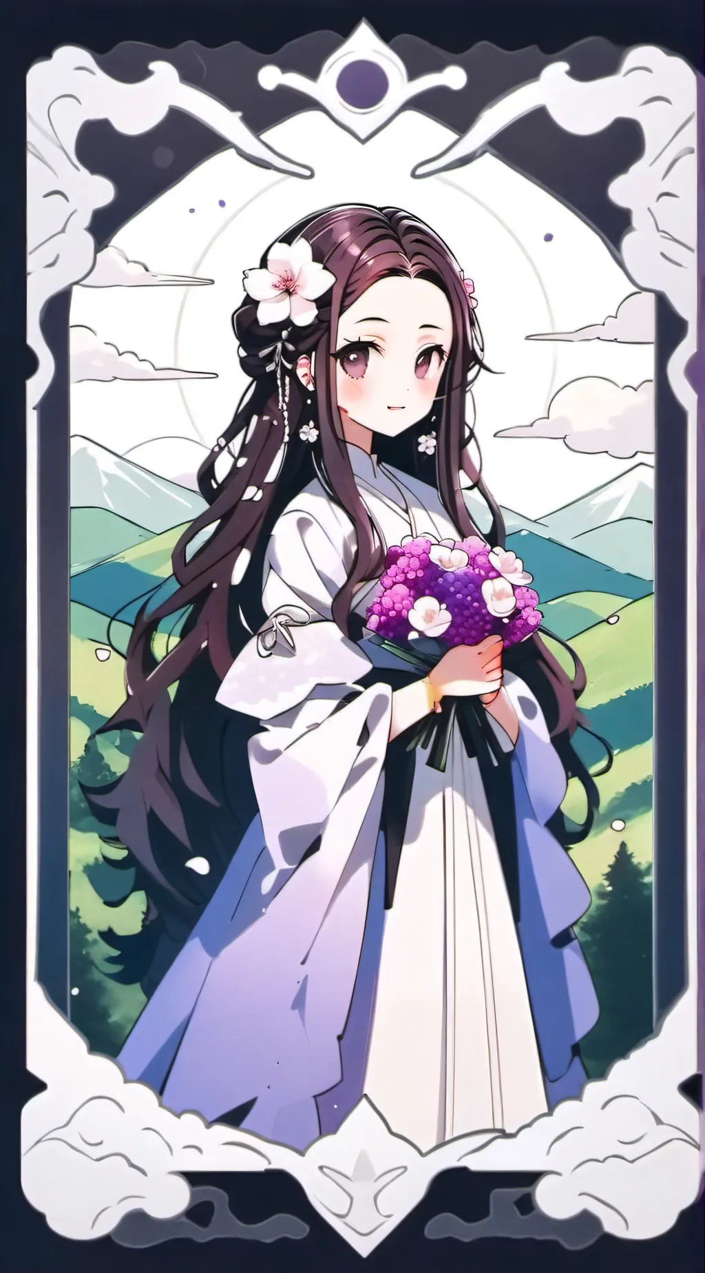 ai character: Nezuko background
