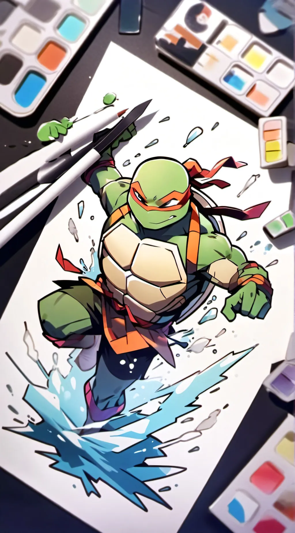 ai character: Girl Mikey  background