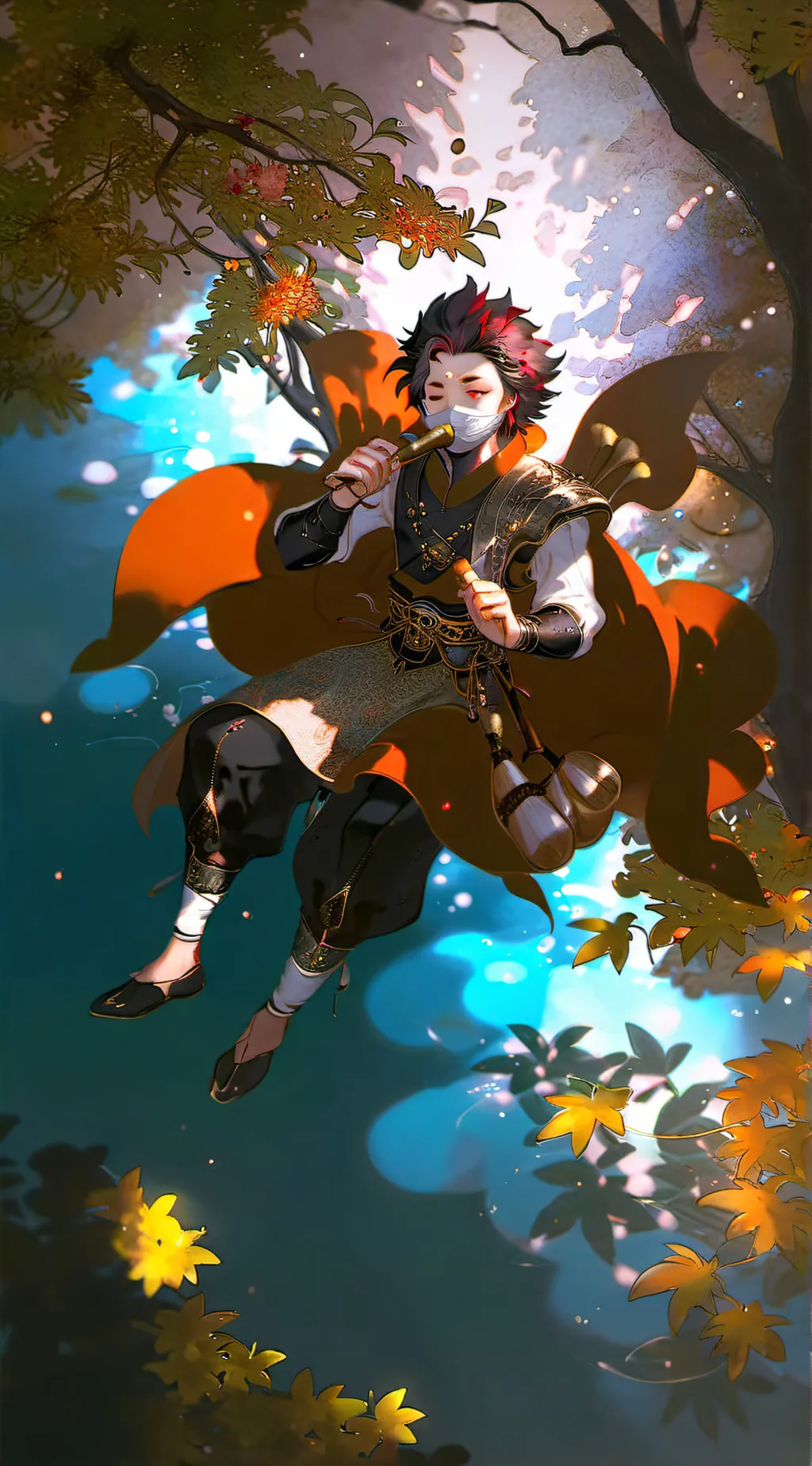 ai character: demon slayer  background