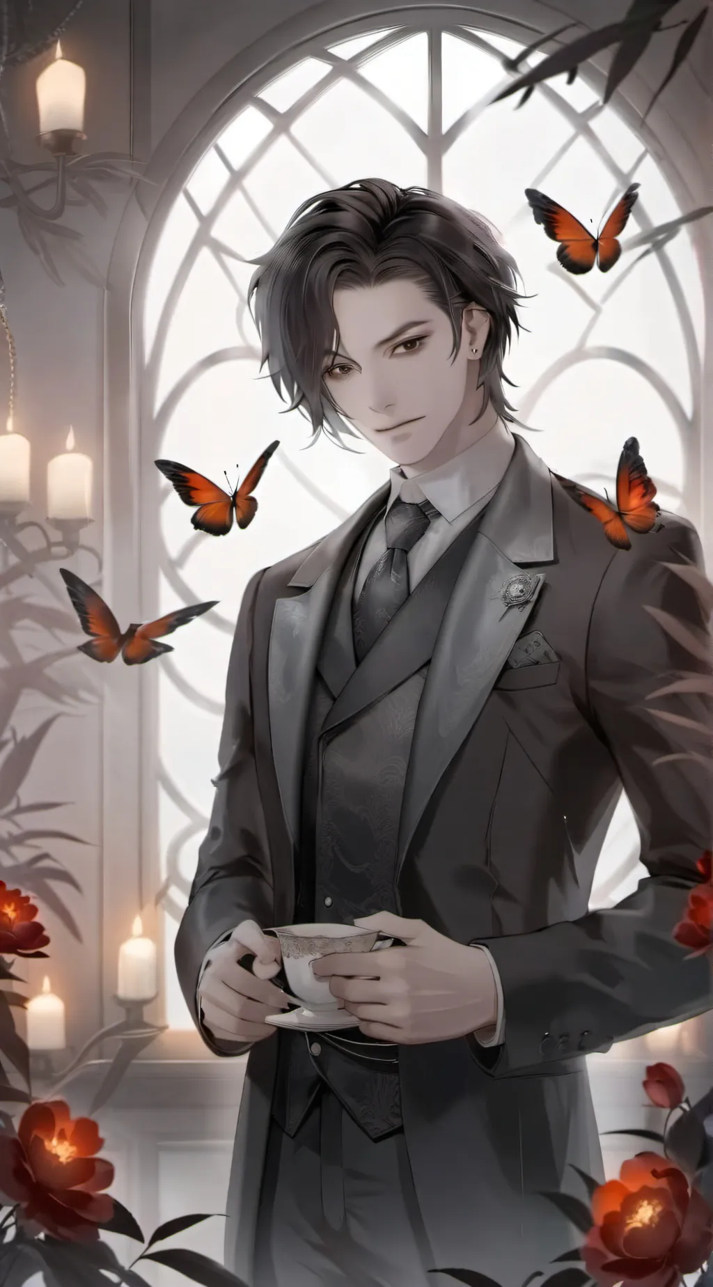 ai character: beetlejuice  background