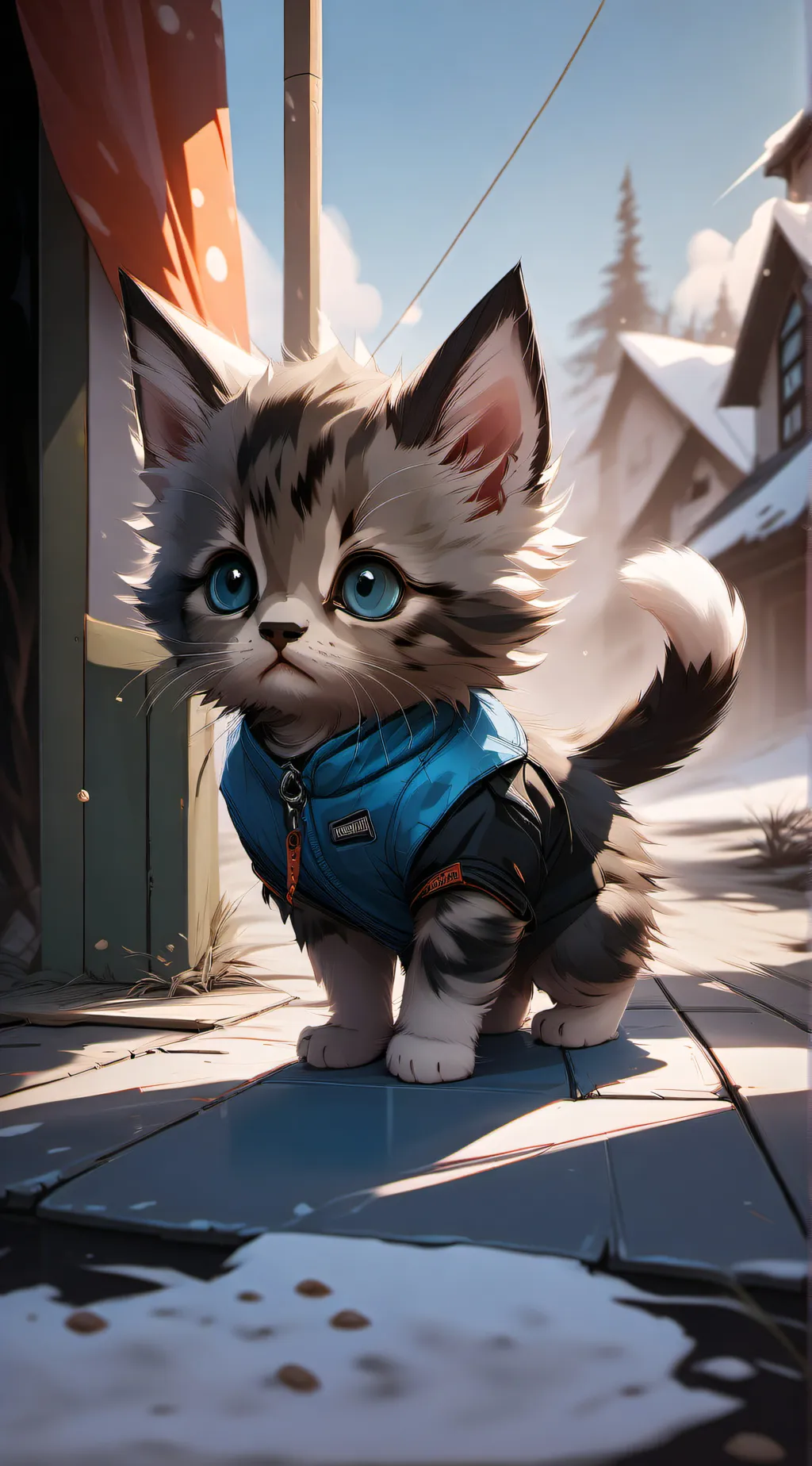 ai character: Little Kitten background