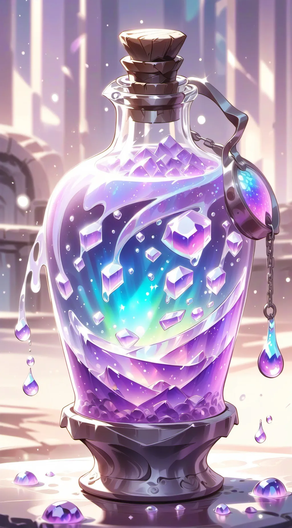 ai character: giantess potion  background