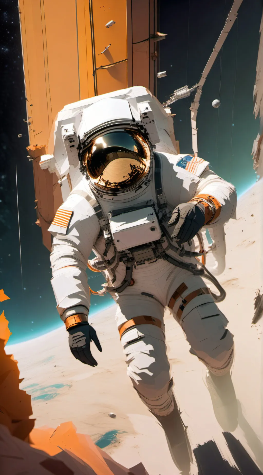 ai character: The NASA Saturn V background