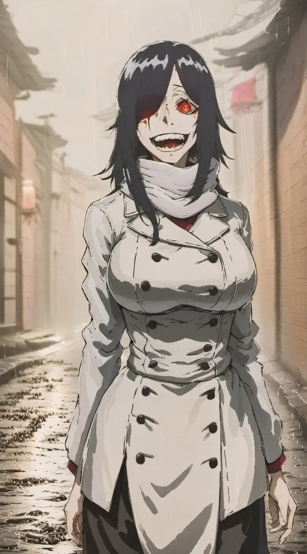 ai character: Kuchisake-onna background