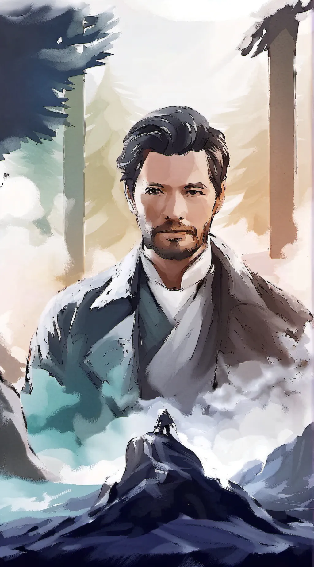 ai character: granpa background