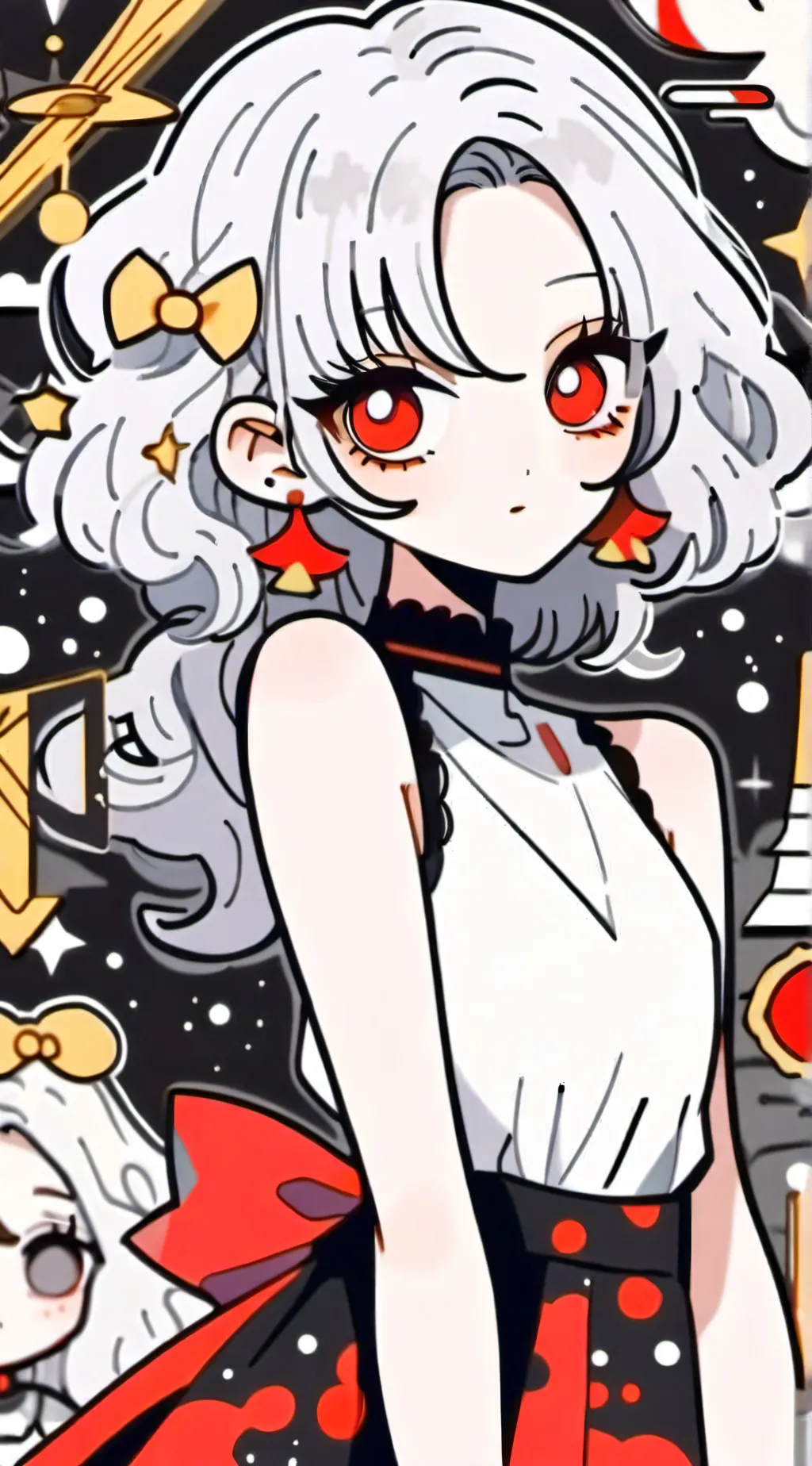 ai character: violet background