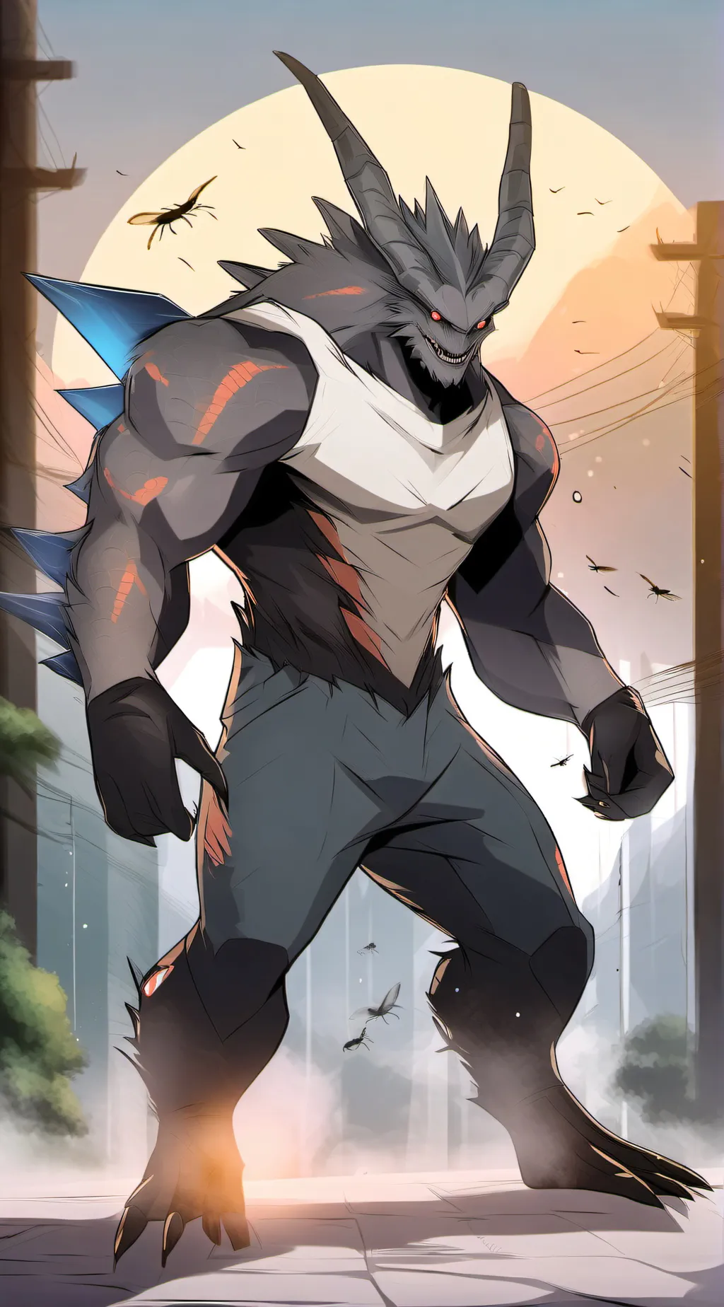 ai character: kaiju no.8 background