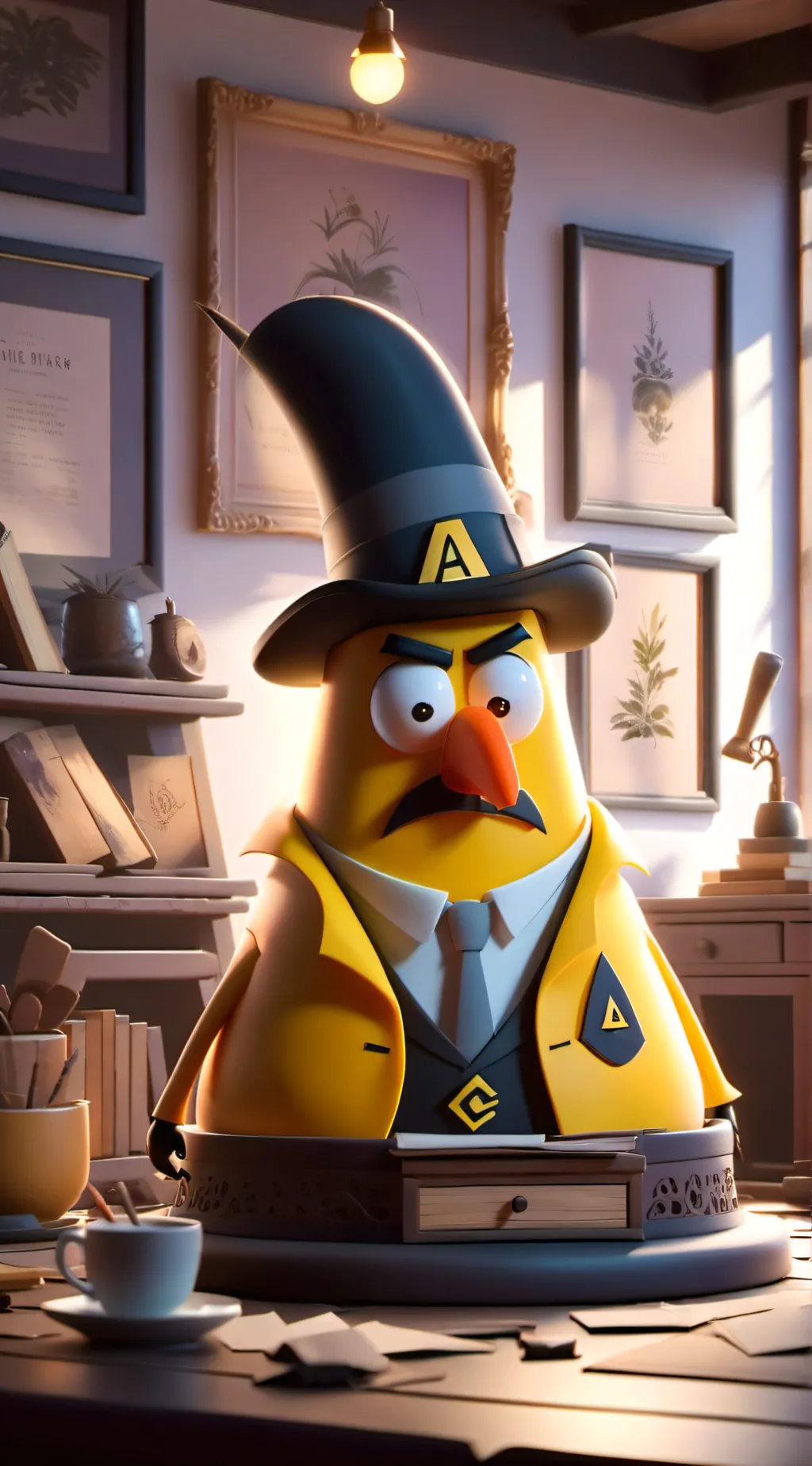 ai character: Gravity Falls background