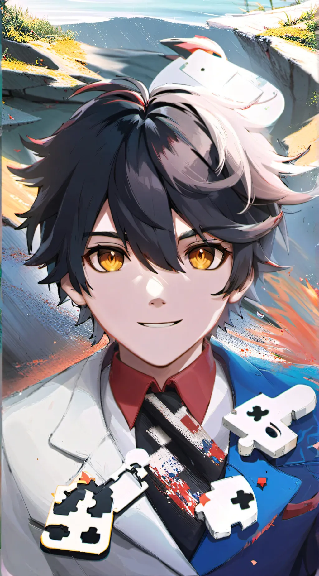 ai character: Mr puzzles  background