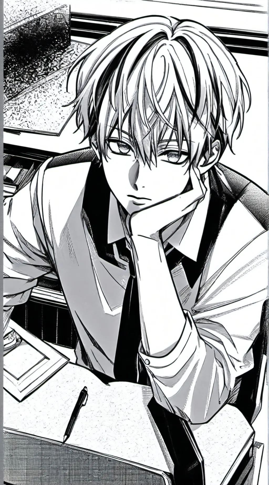 ai character: gojo~ background