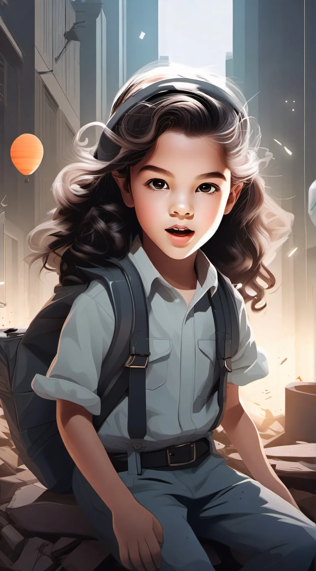 ai character: hh ice skating  background