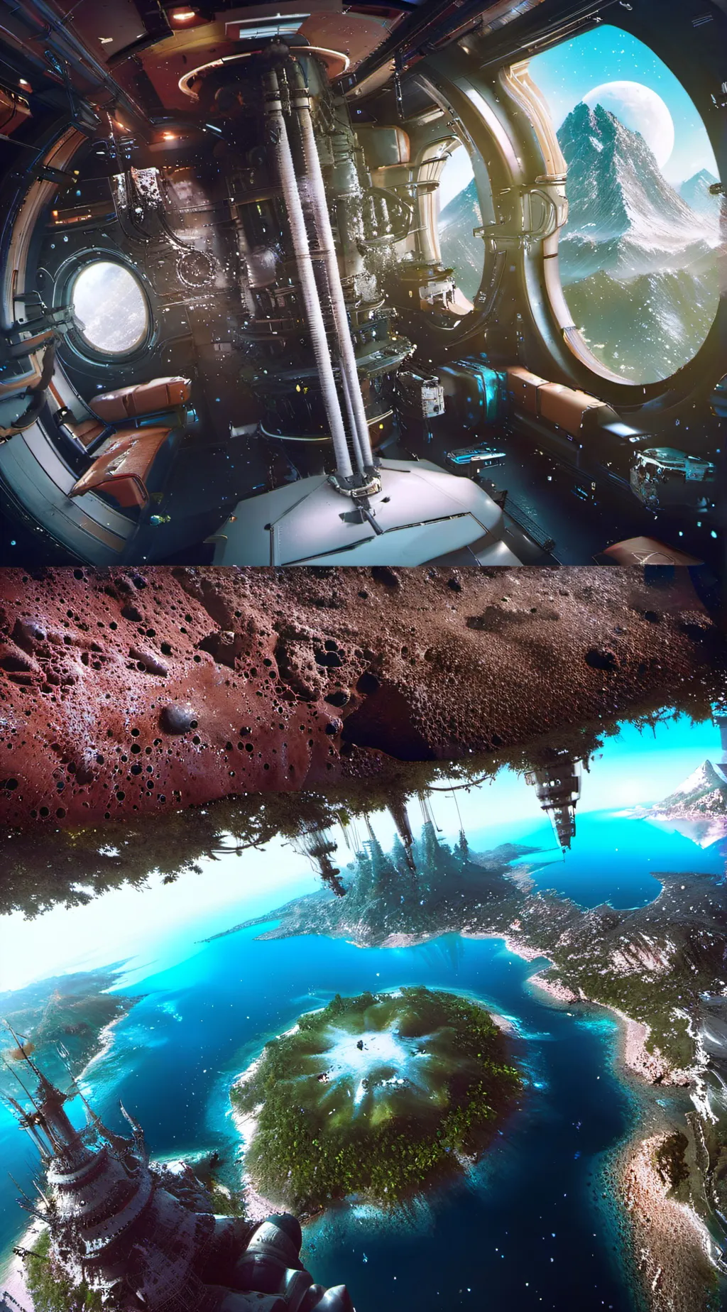 ai character: space  background