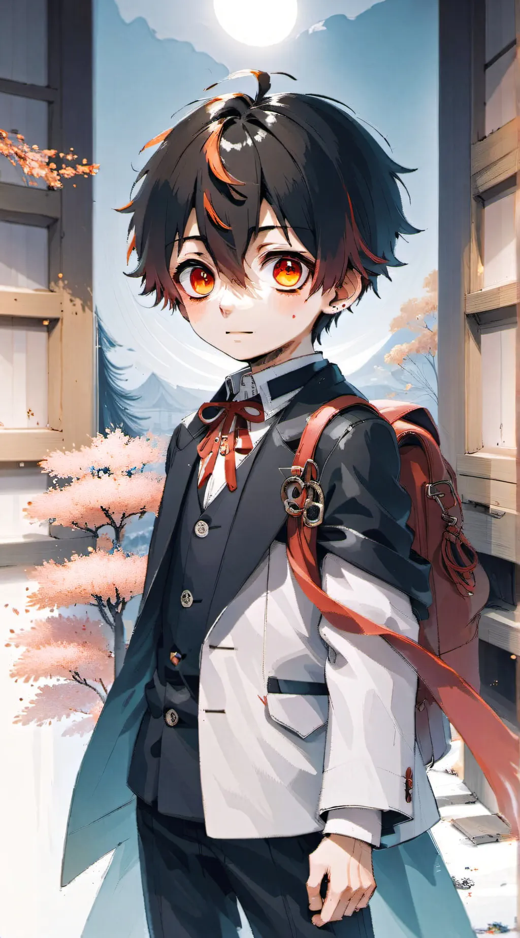 ai character: Yugi ámame background