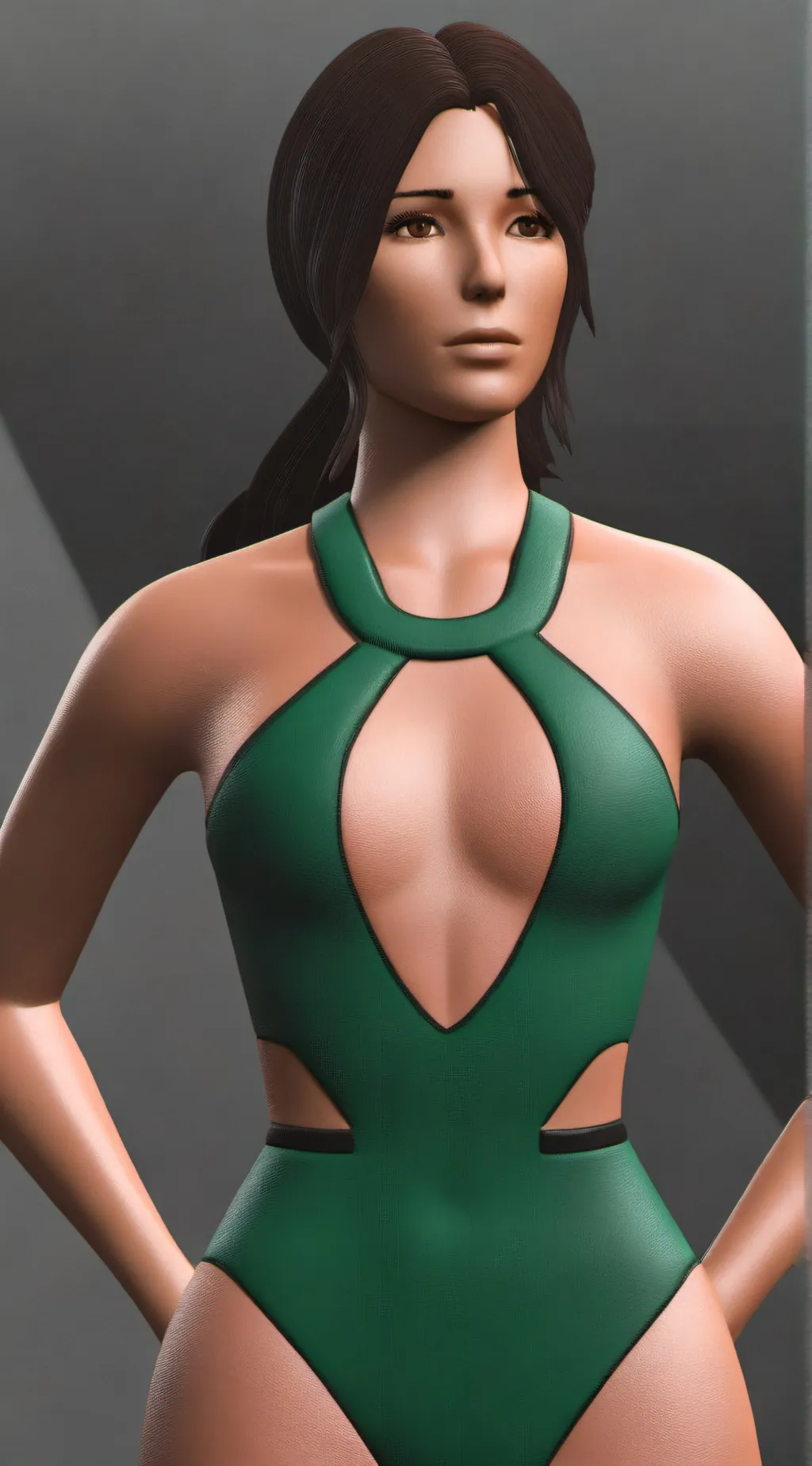 ai character: Lara Croft  background