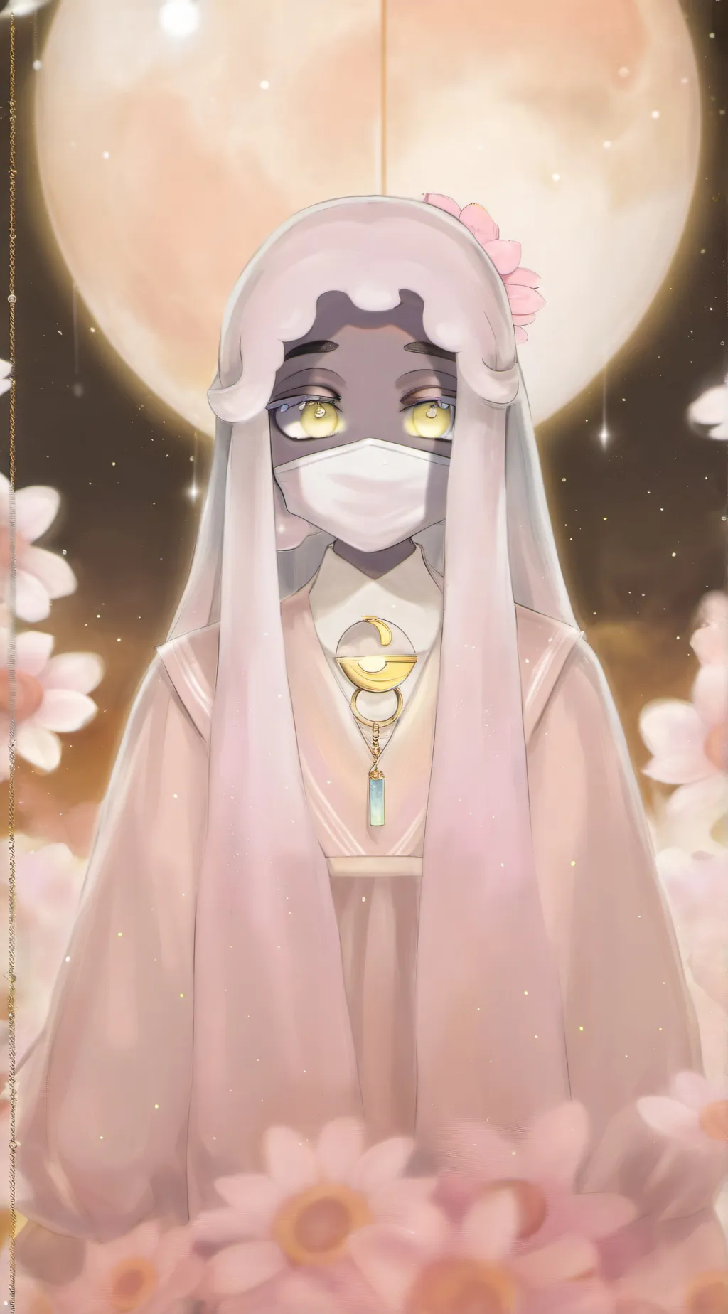 ai character: Moon x Eclipse background