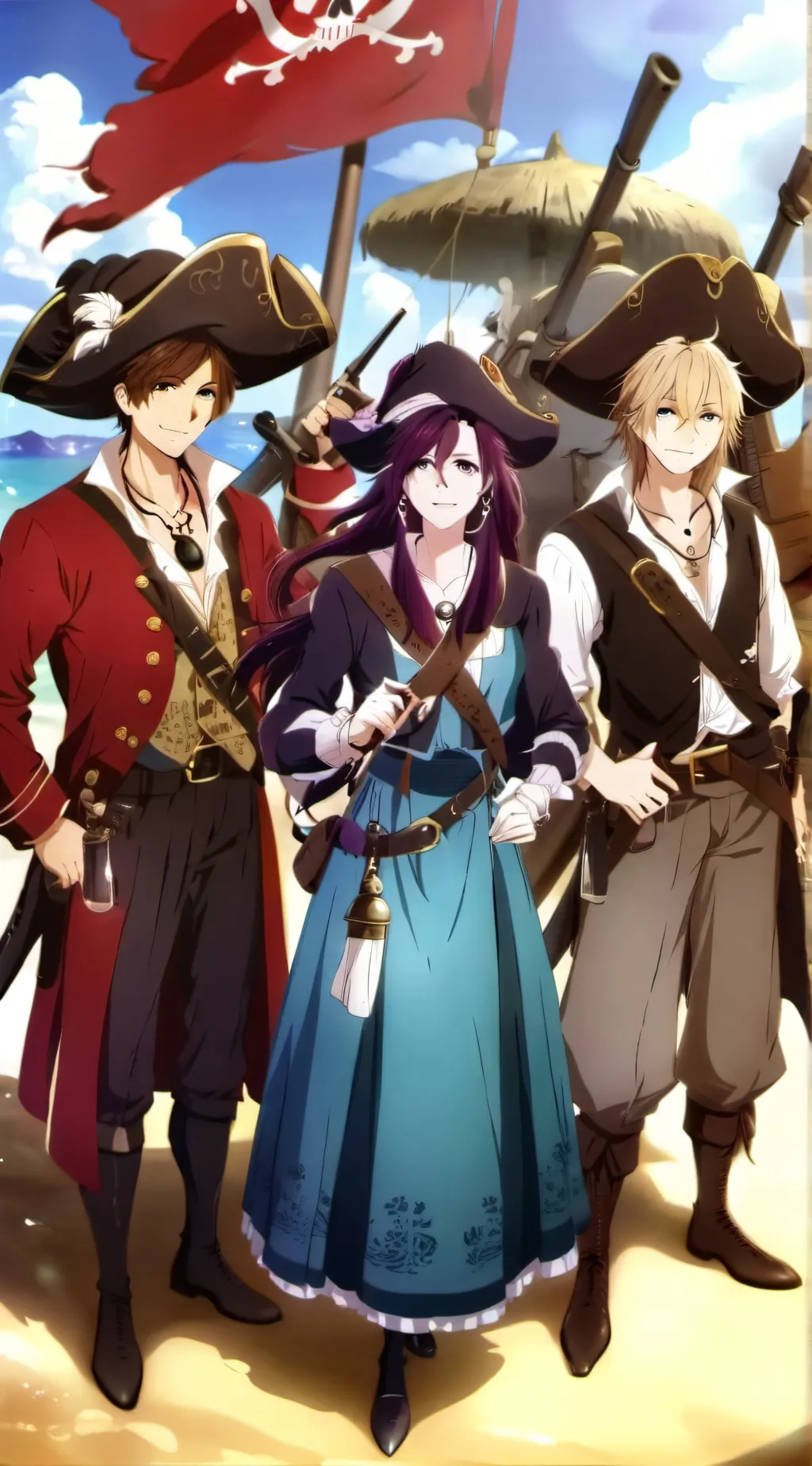 ai character: One piece furry background