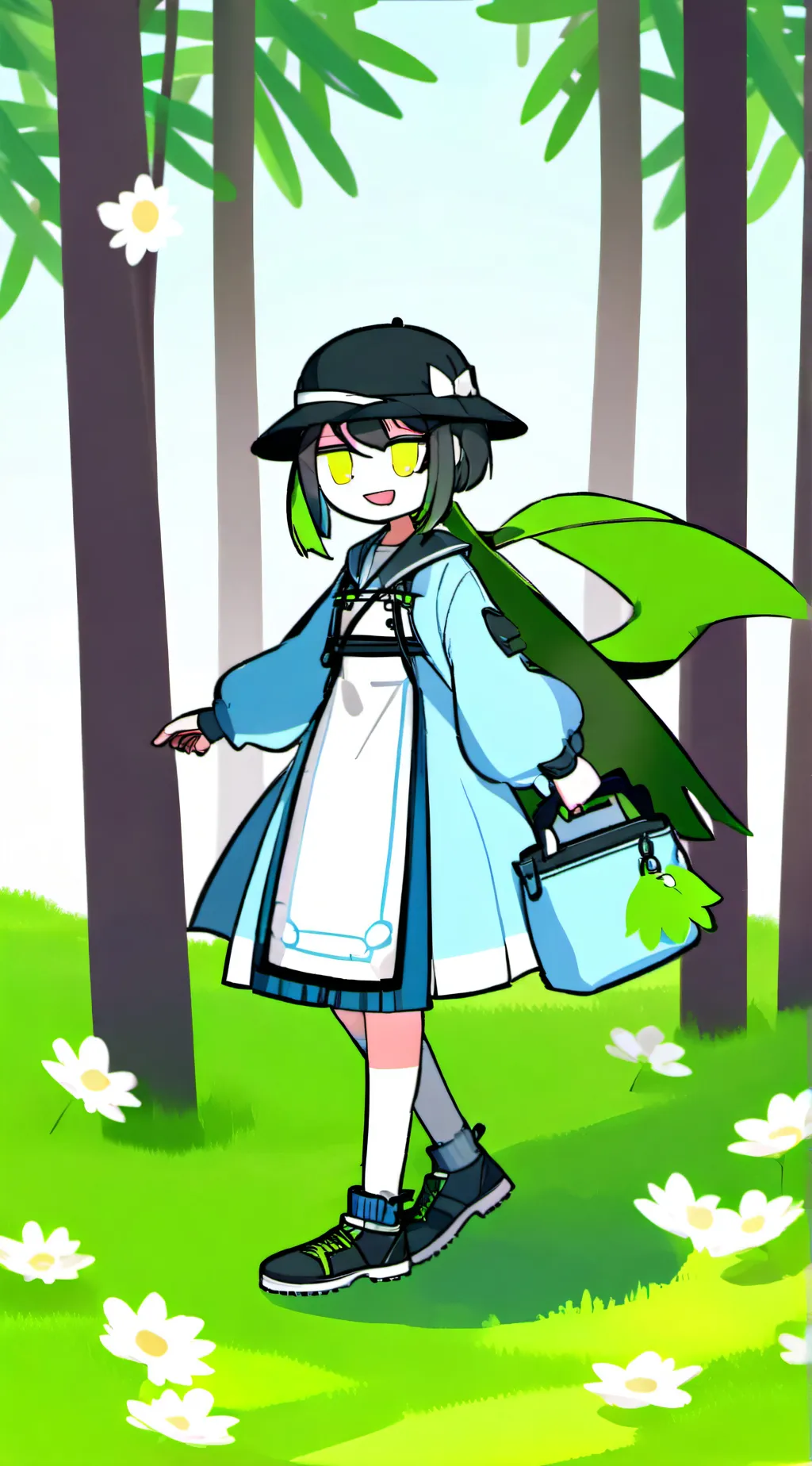 ai character: green background