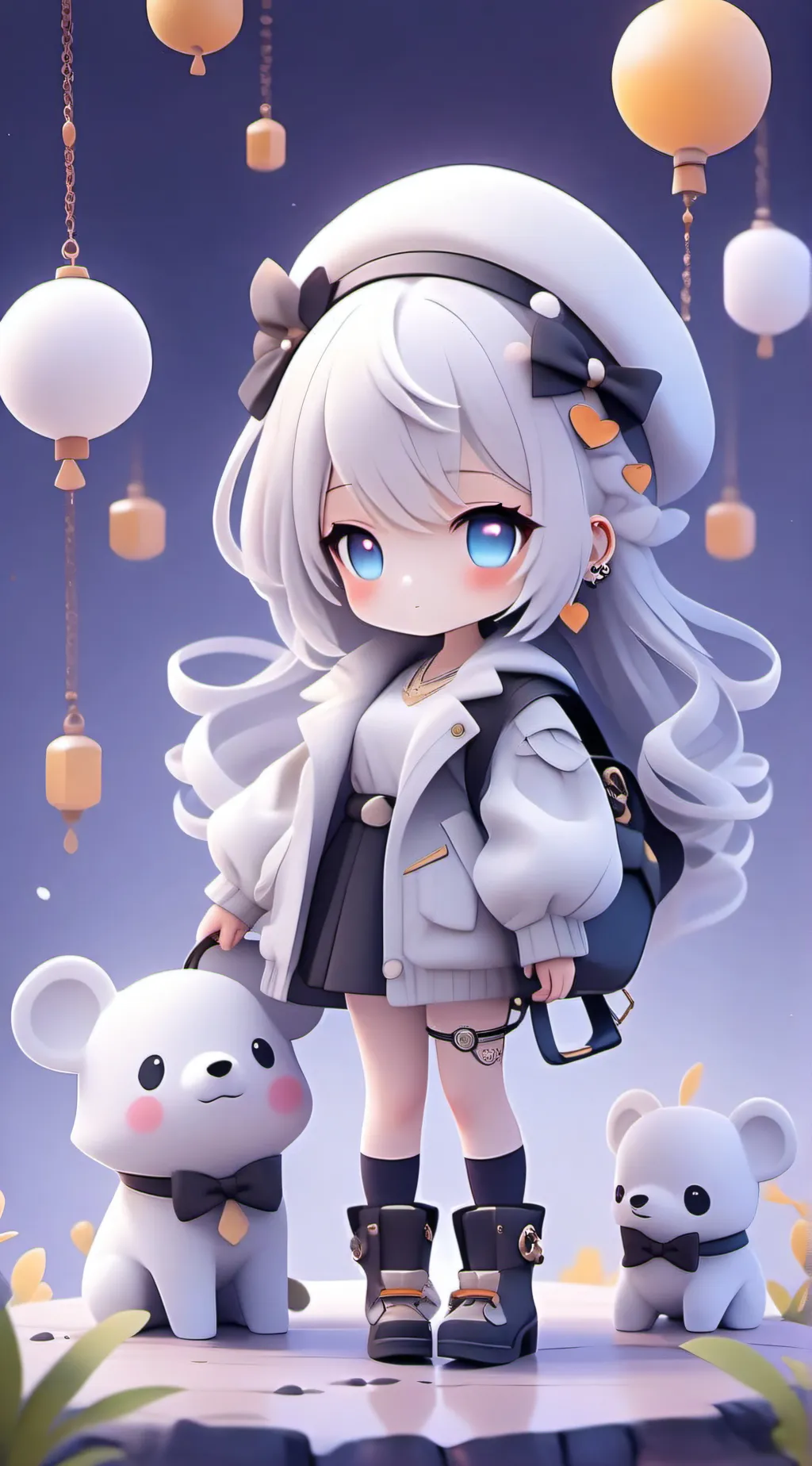 ai character: Bfdi sapphire  background