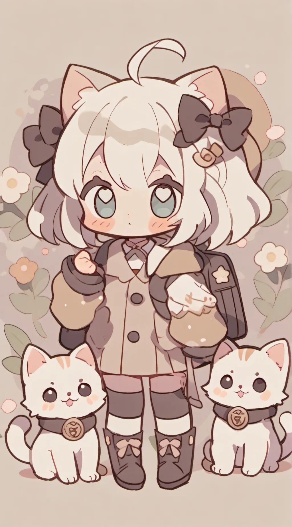 ai character: oreo & cream background