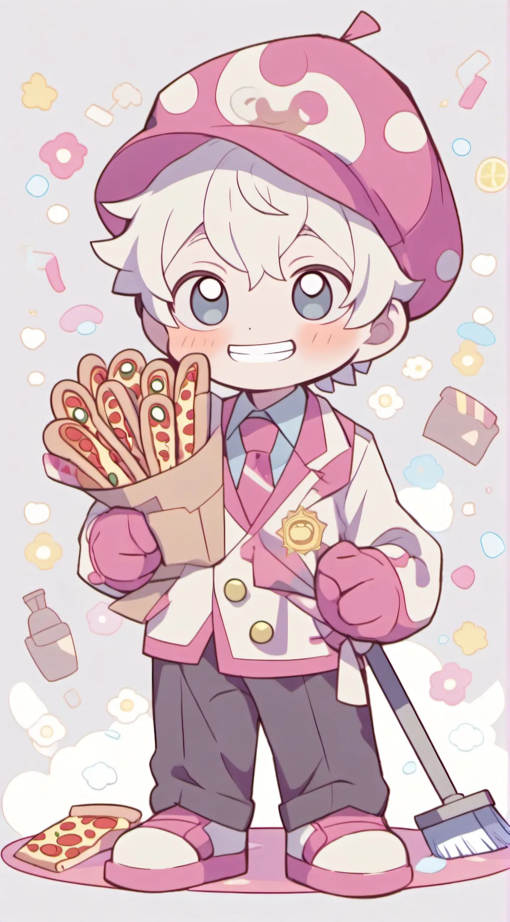 ai character: sun/moon  background