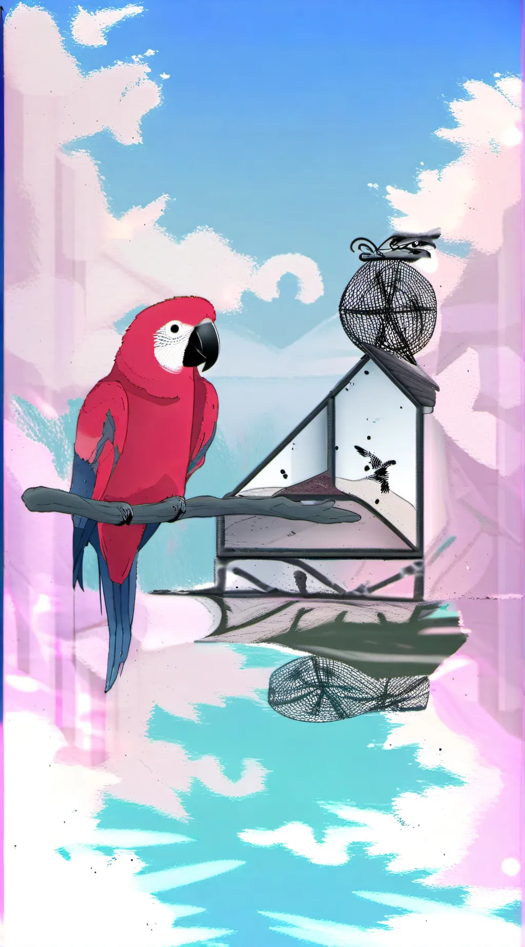 ai character: Violet background