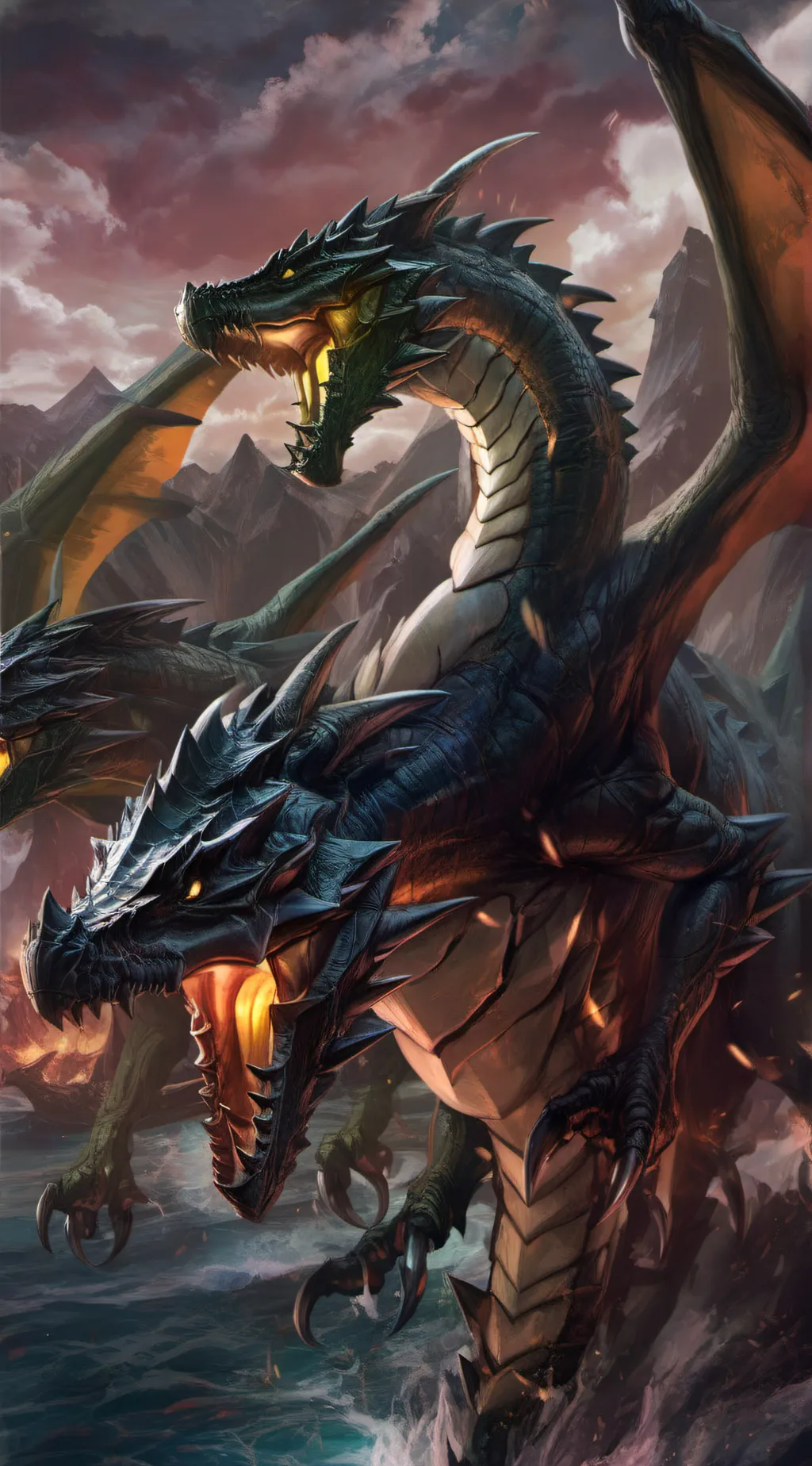 ai character: King Ghidorah background