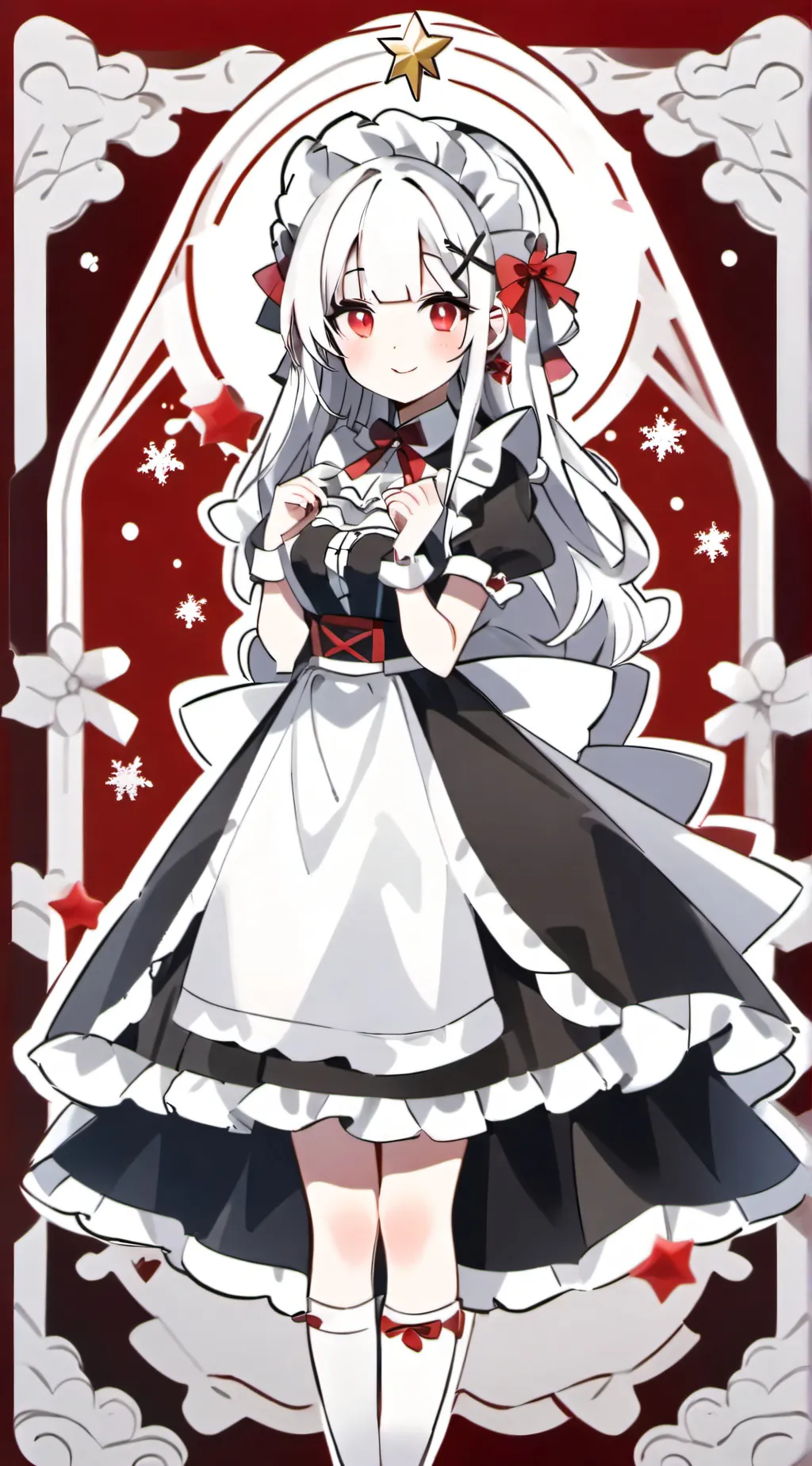 ai character: maid catgirl background