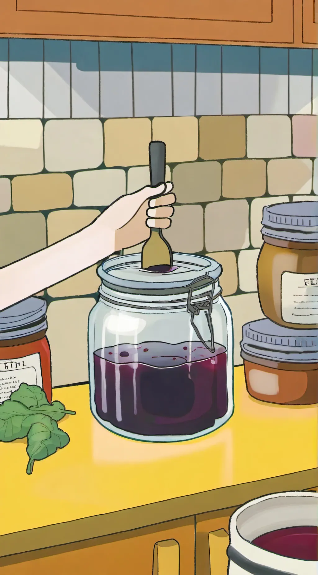 ai character: letters eat jam background