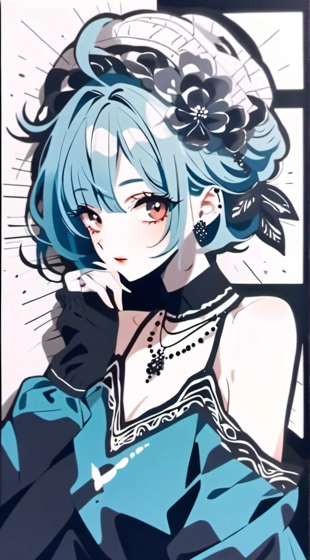 ai character: Nice girl  background