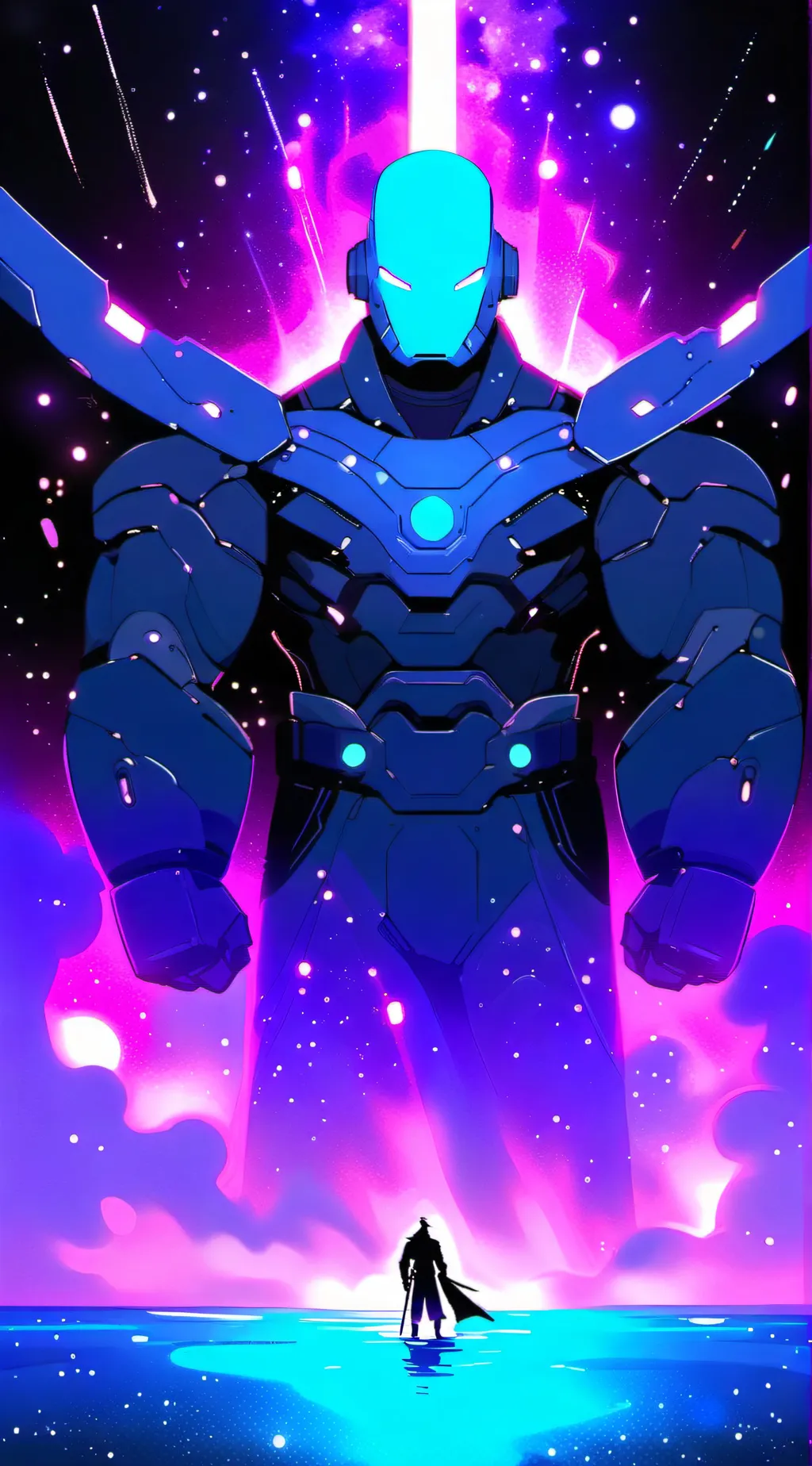 ai character: Titan tv man bebe background