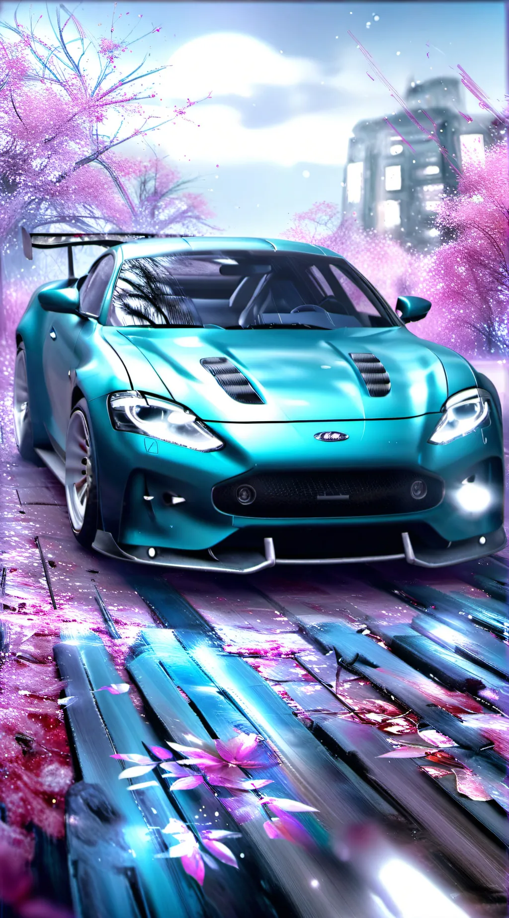 ai character: Electric Car background