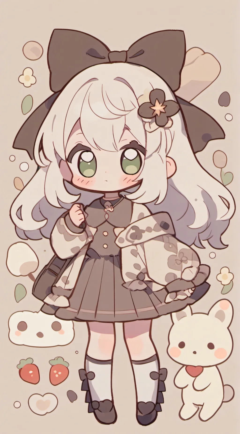 ai character: a baby girl background