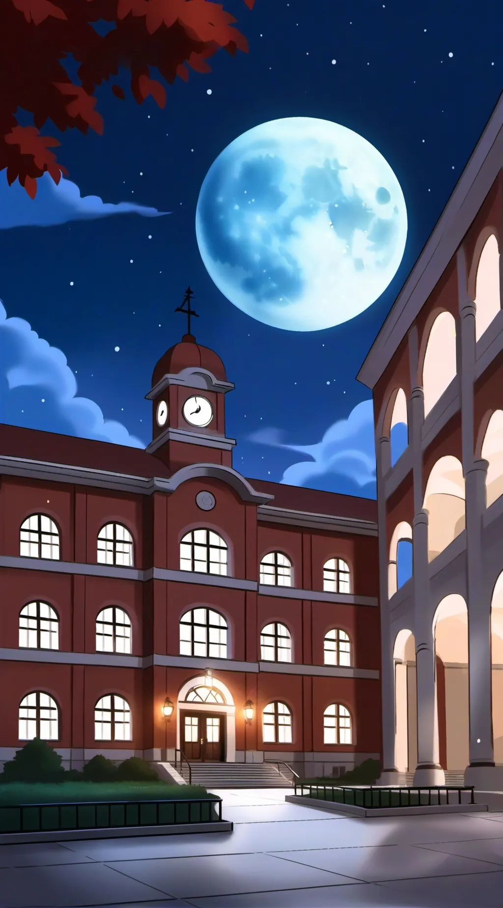 ai character: campus murder  background