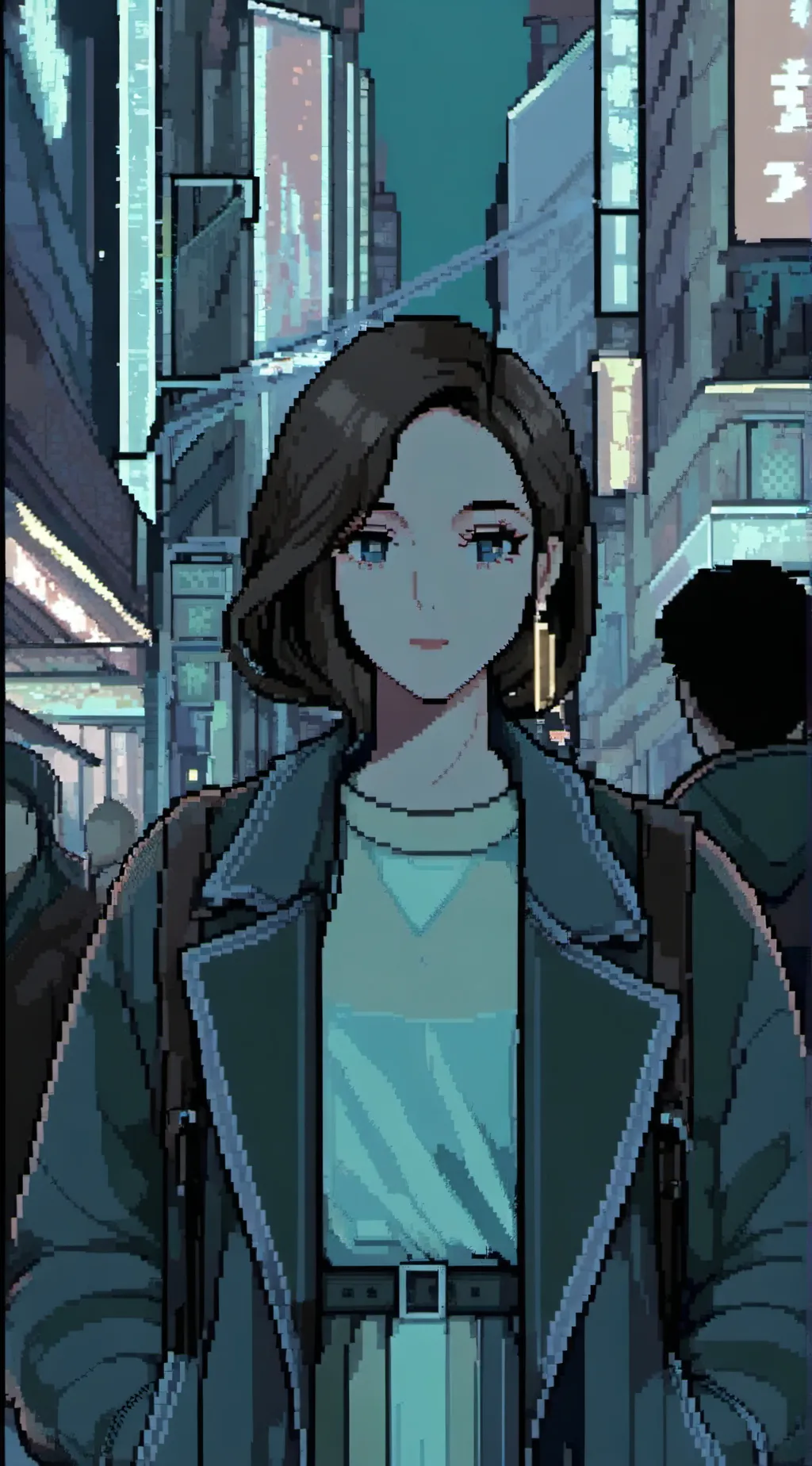 ai character: Violet background