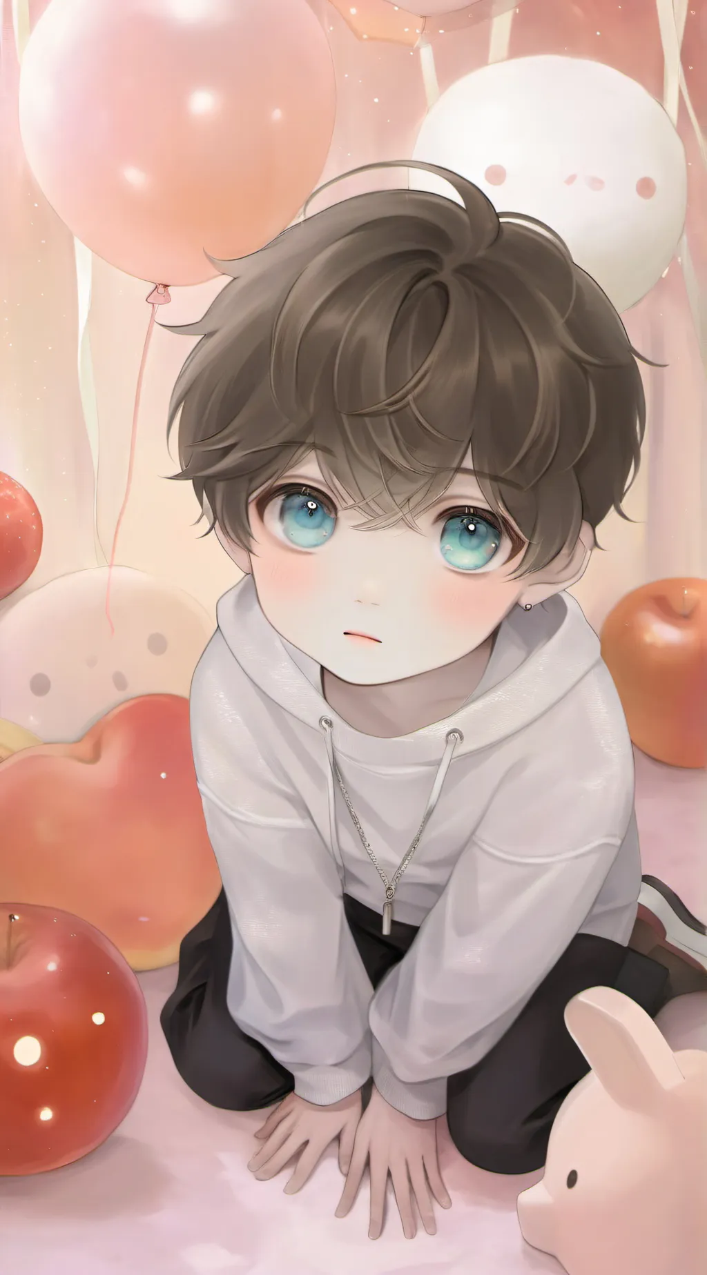 ai character: Apple background