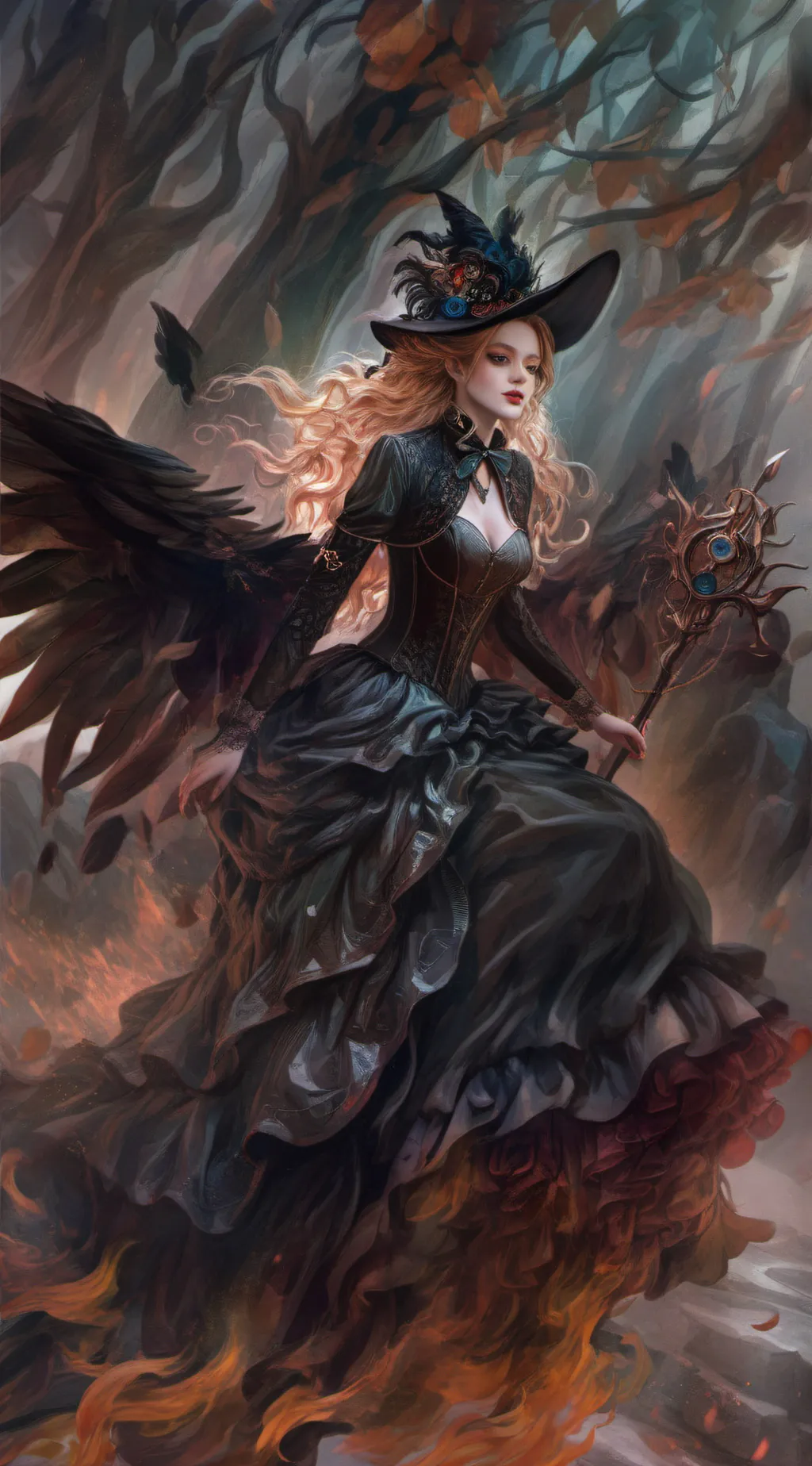 ai character: roseflower  background