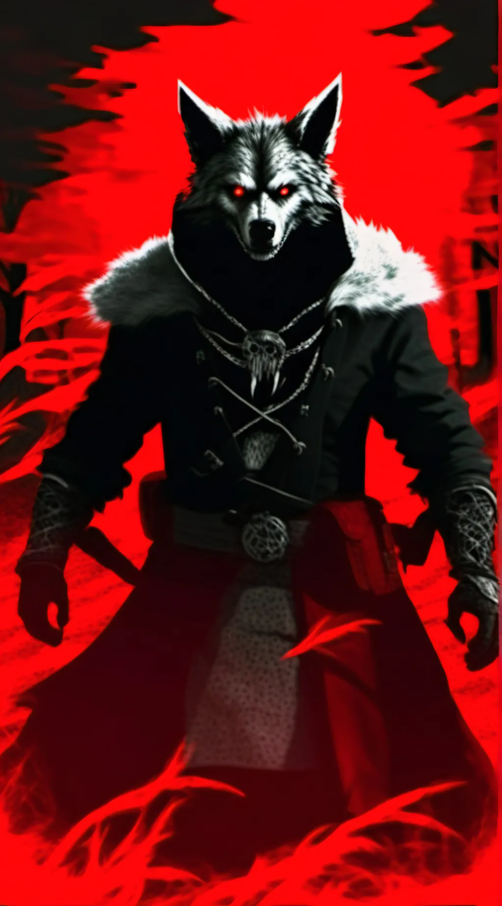 ai character: DEATH WOLF background