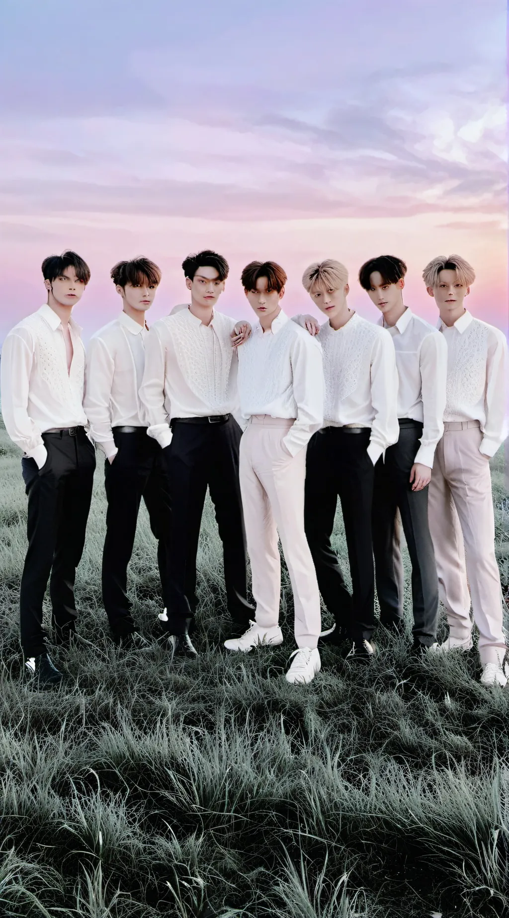 ai character: Stray Kids w/ gidl background