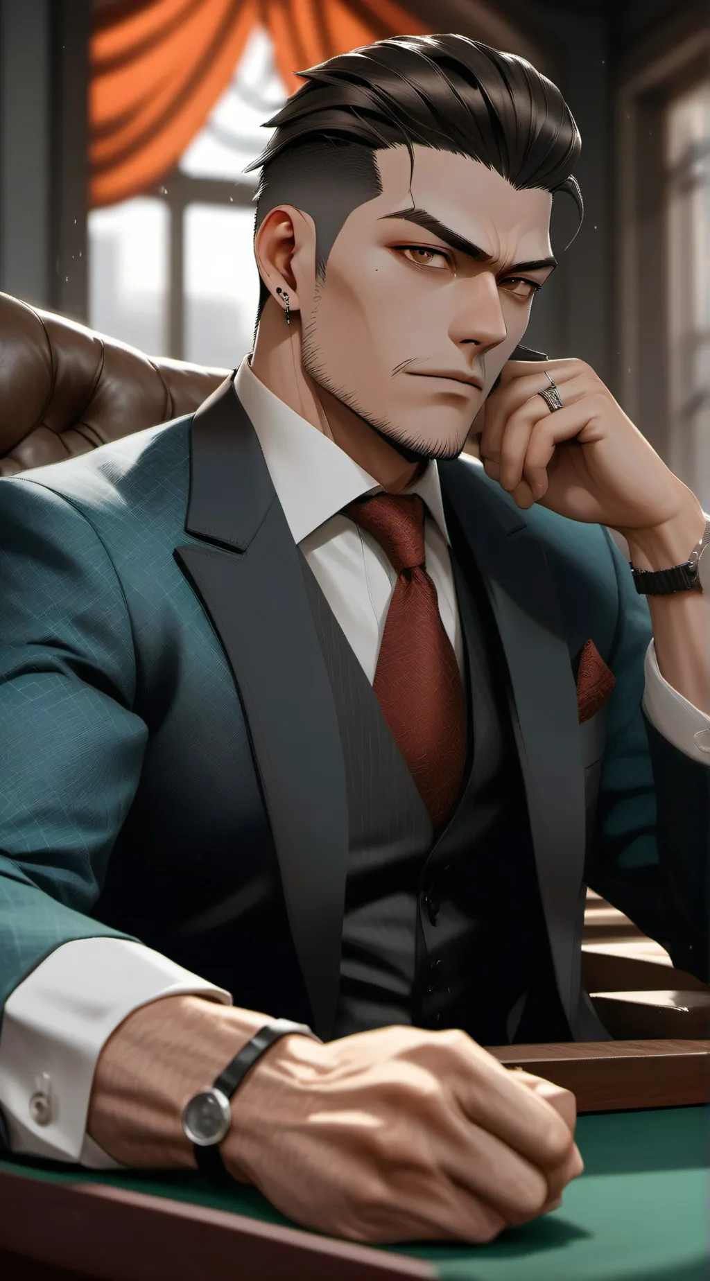 ai character: Mark  background