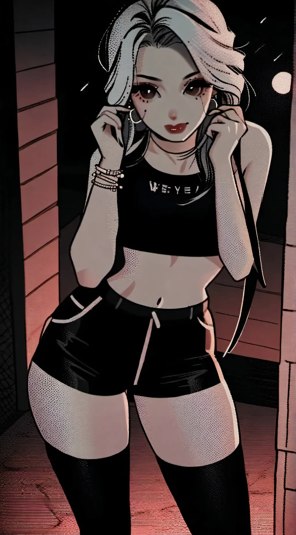 ai character: venom girl  background