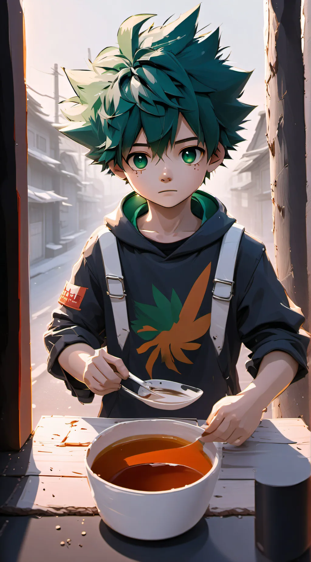 ai character: deku background