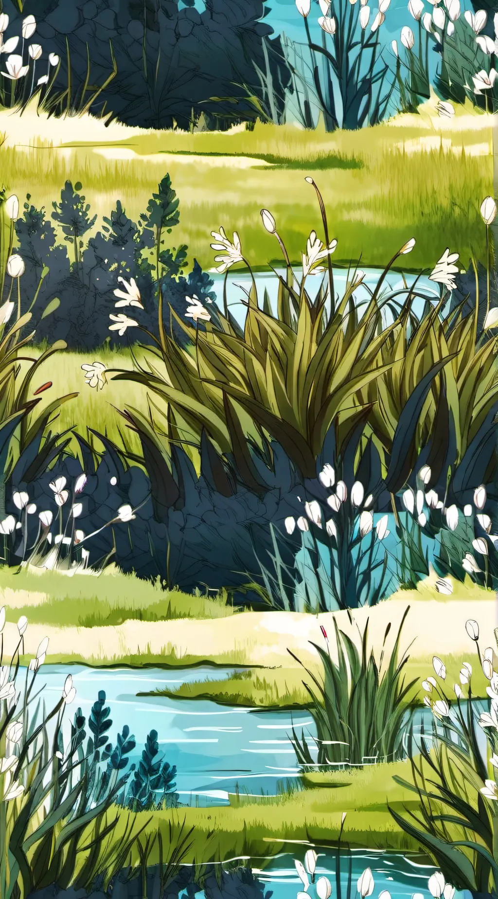 ai character: Nice grass background