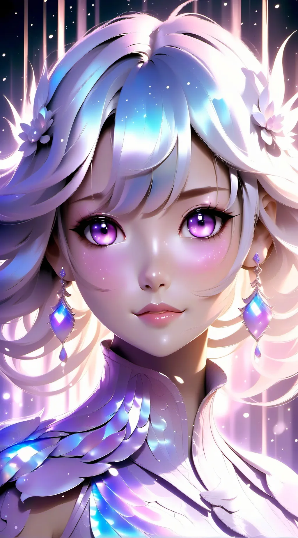 ai character: solar balls moon background