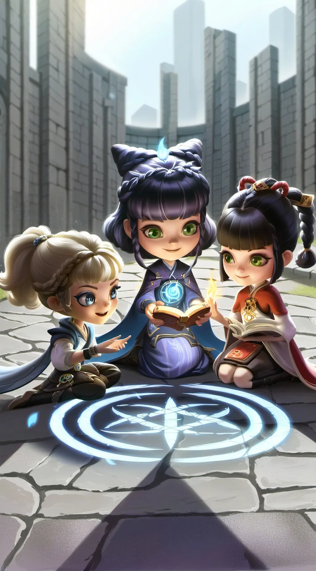 ai character: blooshy background