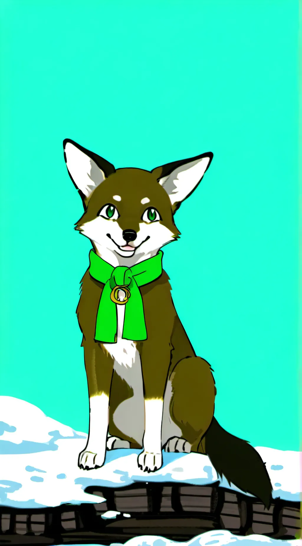 ai character: fuzzy background