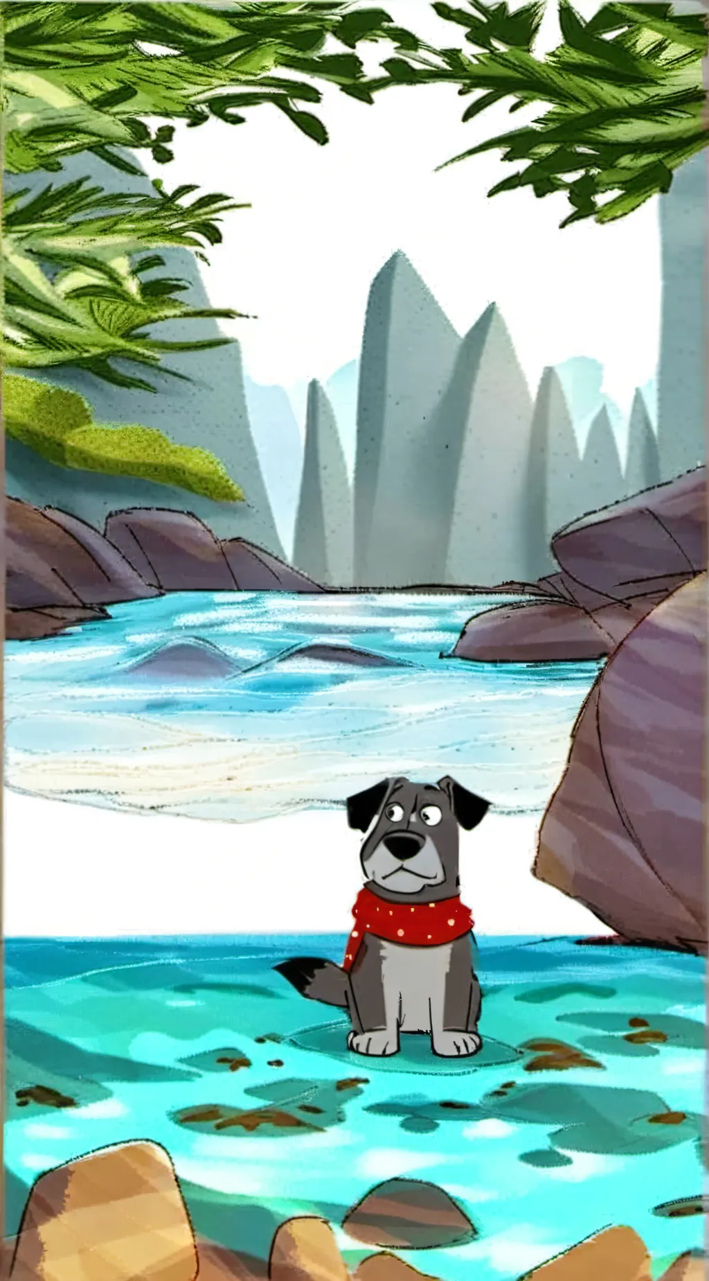 ai character: Pebble background