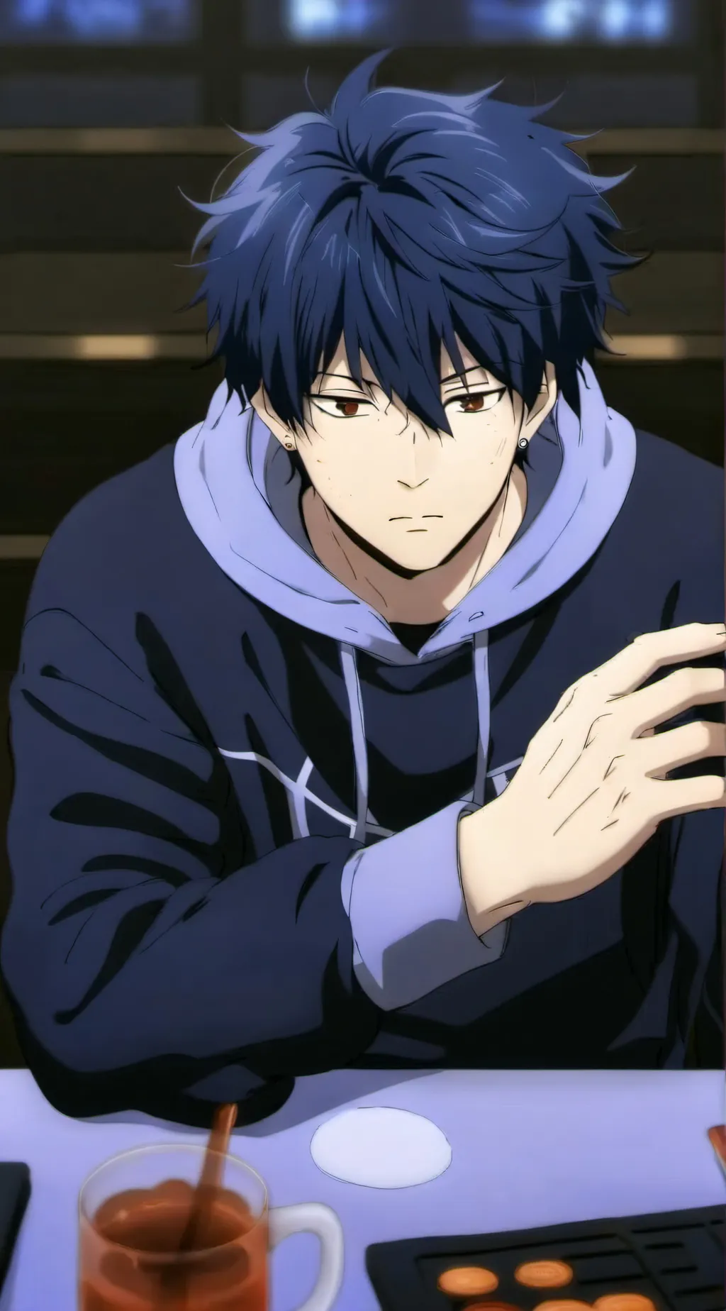 ai character: ash background