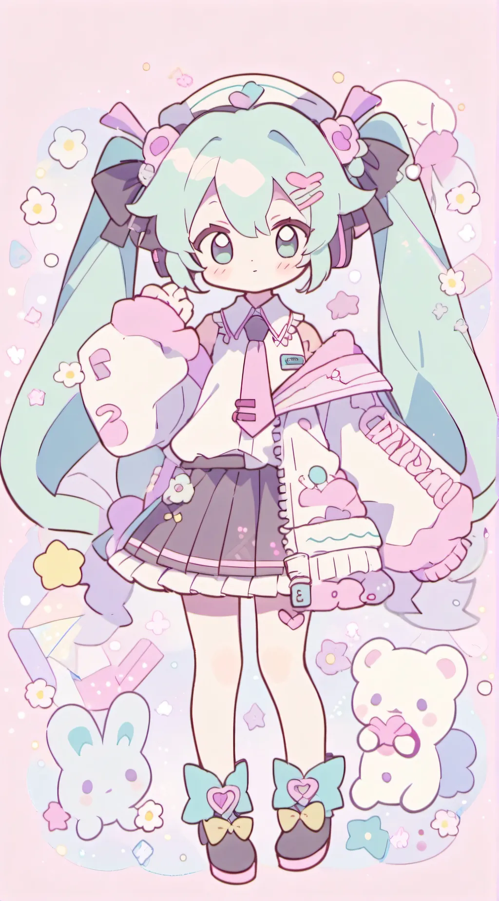 ai character: Hatsune miku 💝 background