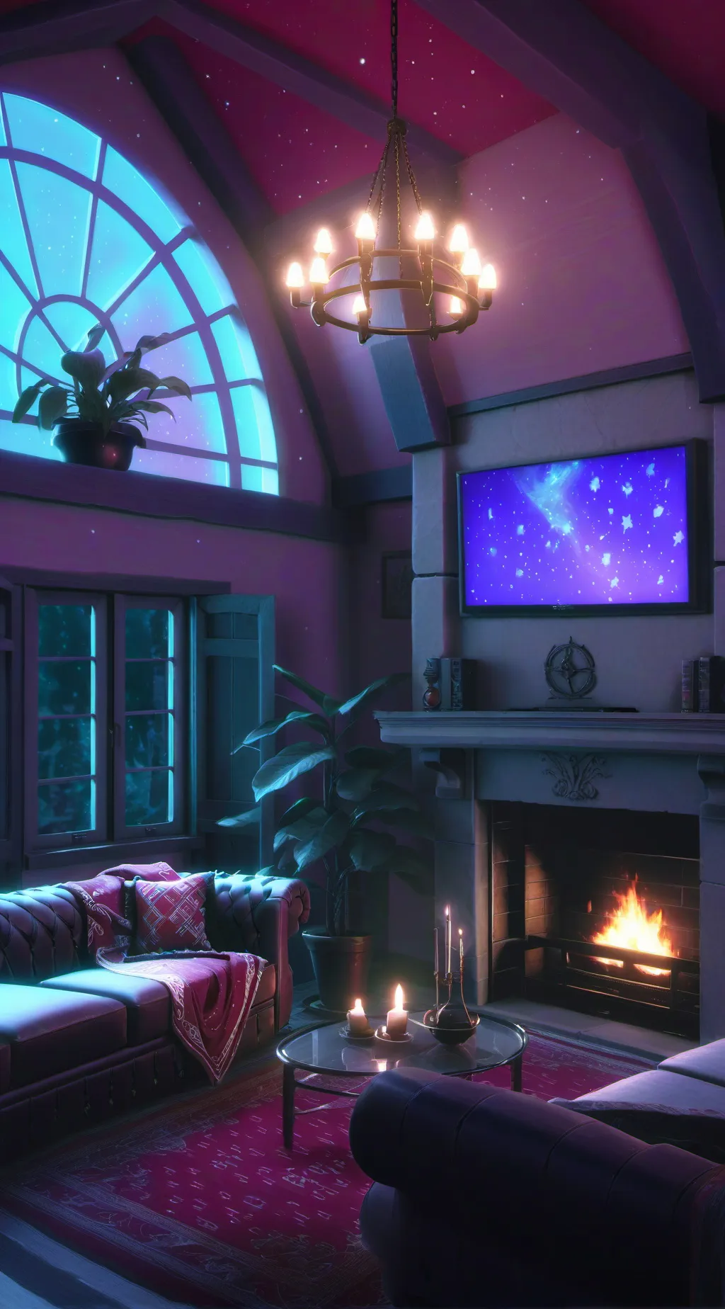 ai character: KNY movie night🍿 background