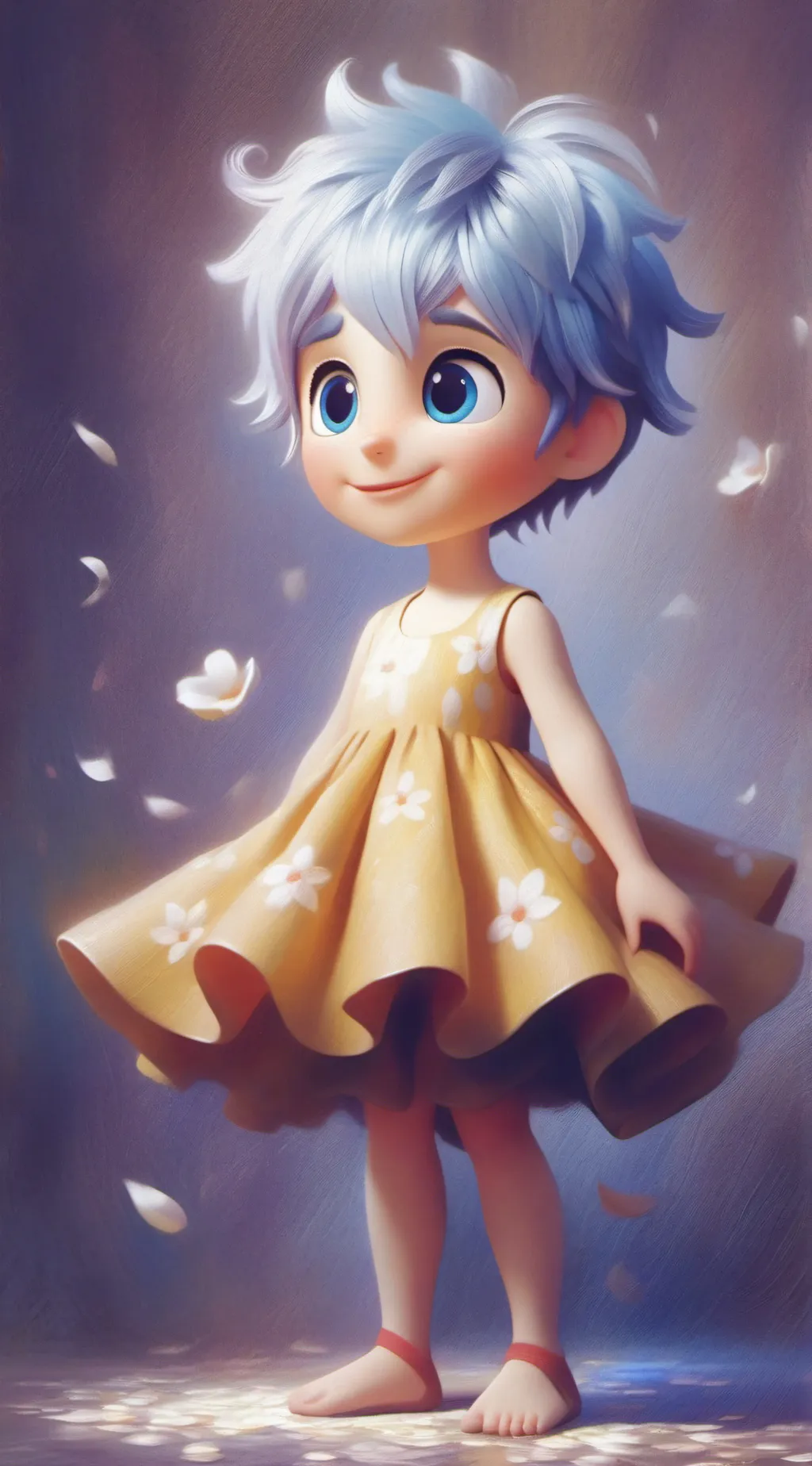 ai character: outside in background